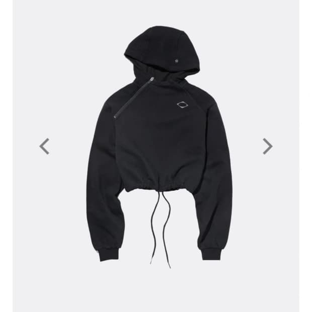 미스치프 크롭 후드티 cropped side zip hoodie (m)
