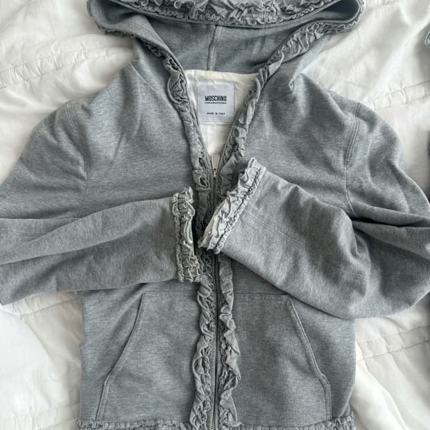 모스키노 프릴 후드집업+나시 세트