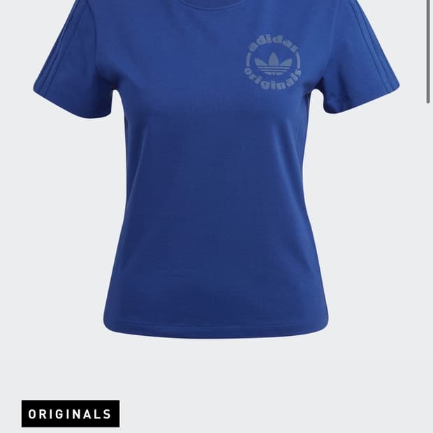아디다스 오리지널 그래픽 블루 크롭 반팔티