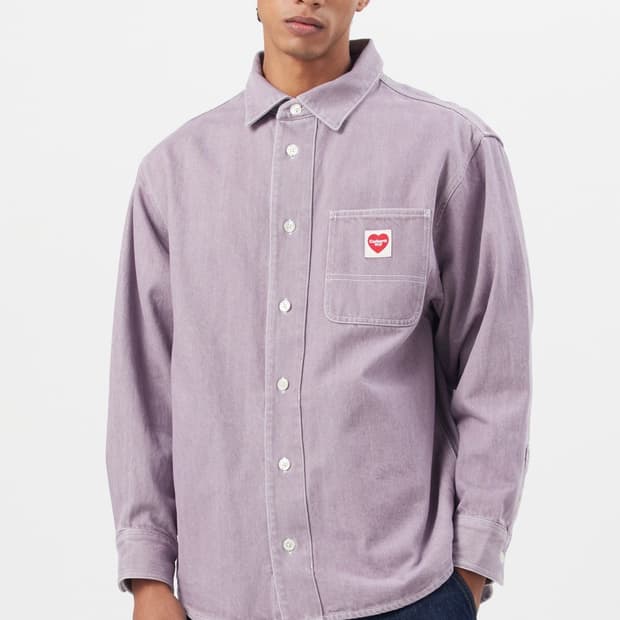 칼하트WIP 롱슬리브 내쉬 셔츠 긴팔 NASH 보라 퍼플 Sea Fog