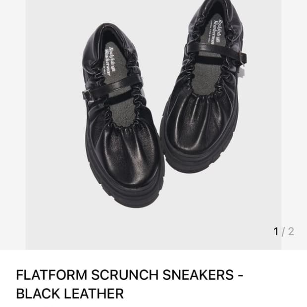 락피쉬 웨더웨어 플랫폼 스크런치 스니커즈 블랙 셰틴(240)