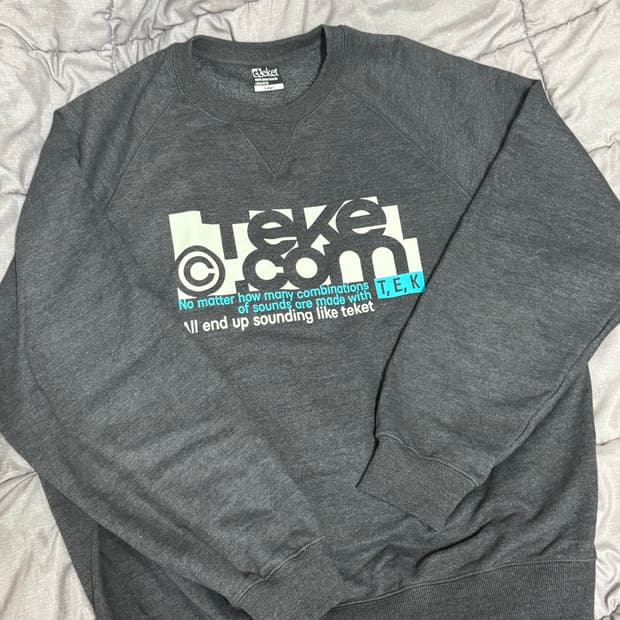 테켓 폴더 맨투맨 차콜 L