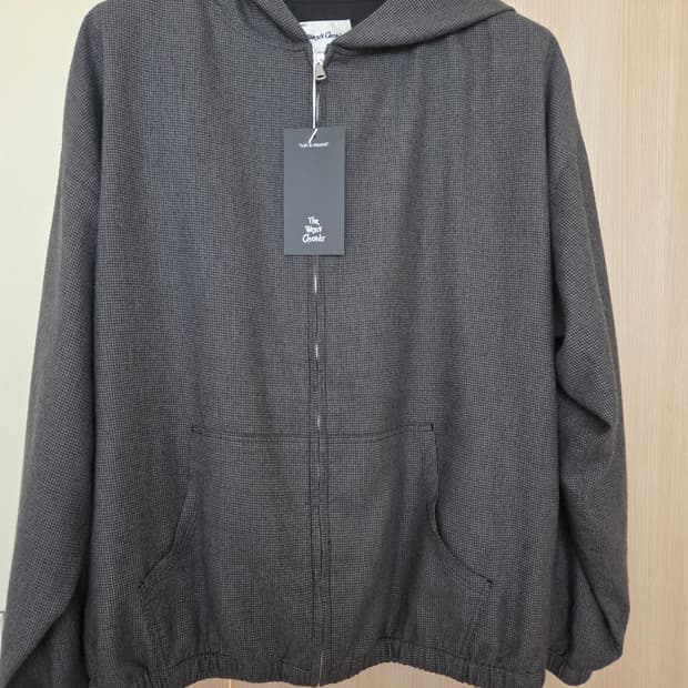 더뤡코즈 울체크 후디점퍼 2사이즈