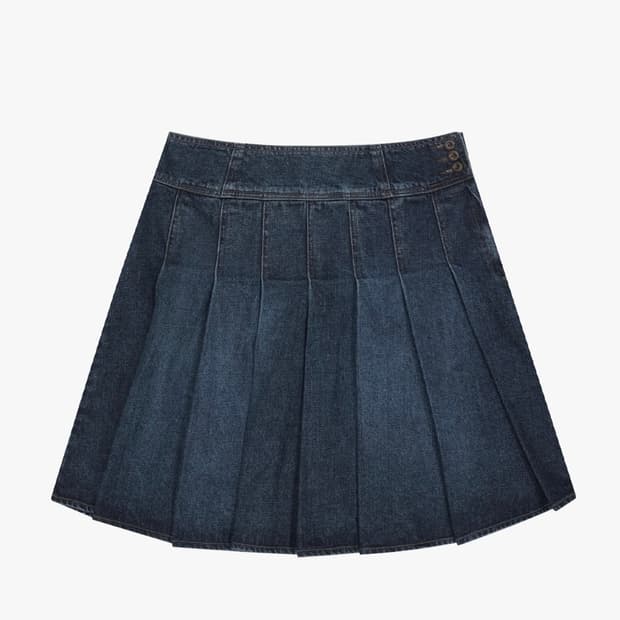 코이세이오 딥 데님 플리츠 스커트 1사이즈