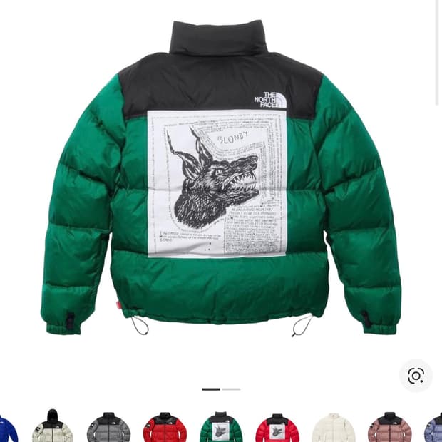 슈프림 x 노스페이스 눕시 자켓 그린 - 24FW