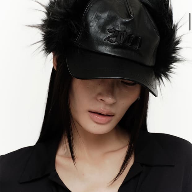 2000 아카이브 퍼 이어플랩 블랙 새상품