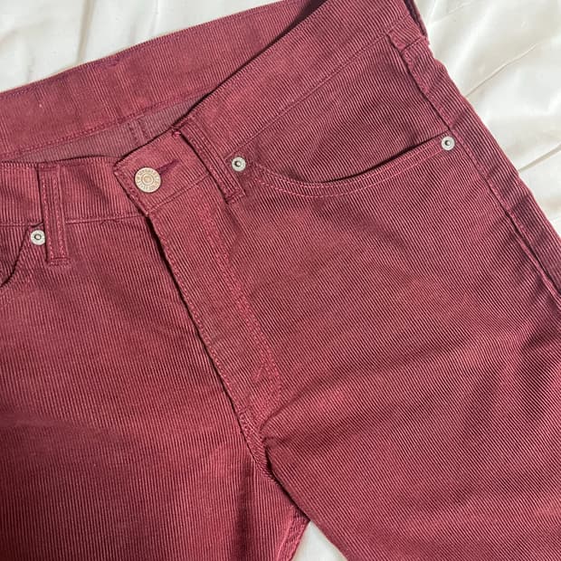 리바이스 517 코듀로이 버건디 