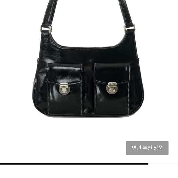 더포켓 더블포켓 숄더백 블랙