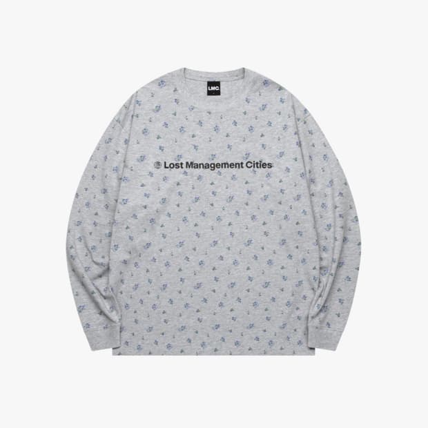 LMC FN OG LONG SLV TEE flower 그레이