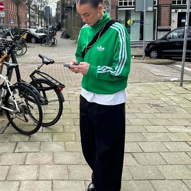 아디다스 구형 파이어버드 트랙탑 져지 그린 (XXL)