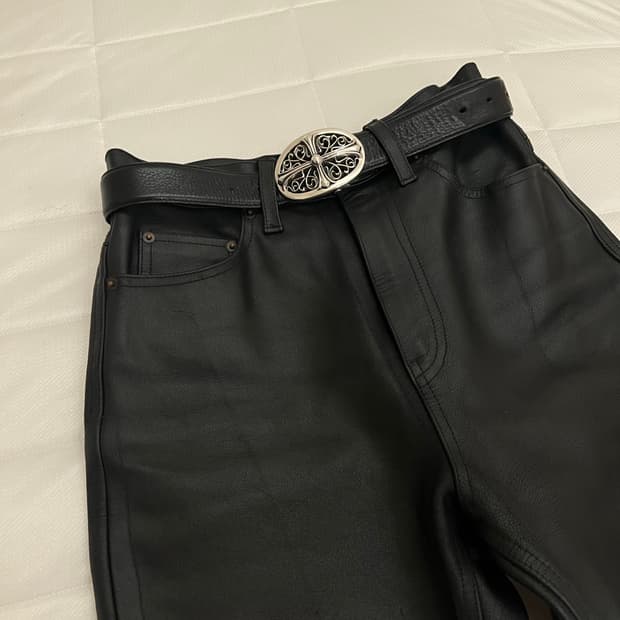[29] CH geometry leather jean