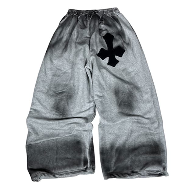스케이터락 Painting Cross Sweat Wide Pants
