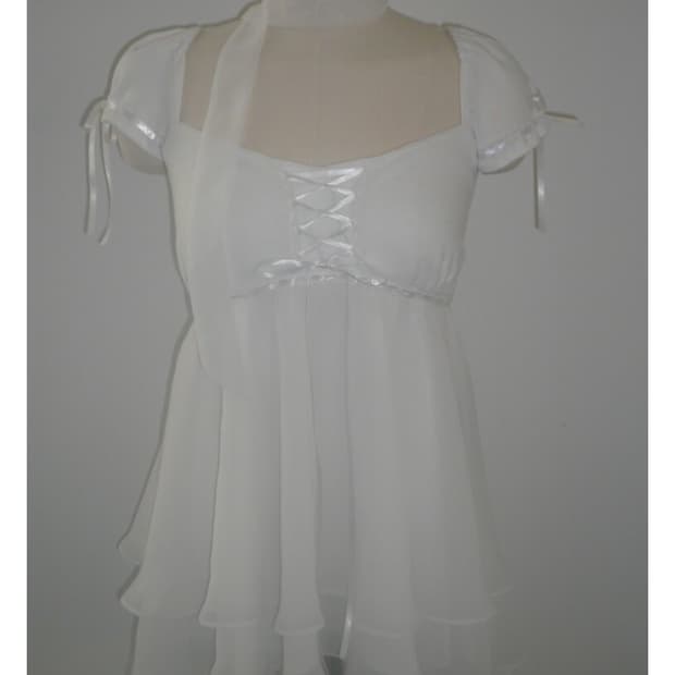 Snow angel blouse (scarf set)