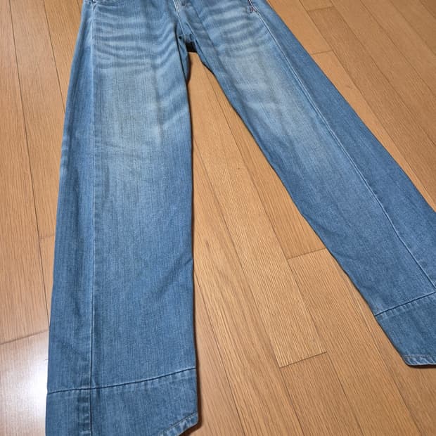 여성 리바이스 엔지니어드진 블루 데님 바지