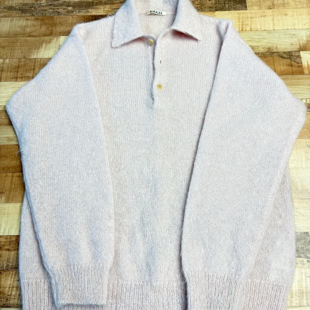 오라리 슈퍼키드 모헤어 니트 핑크 4사이즈