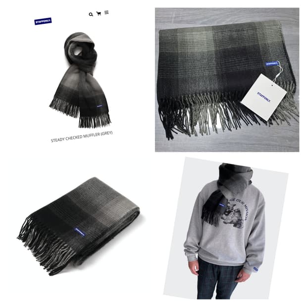 (새상품) 스텝온리 STEADY CHECKED MUFFLER 