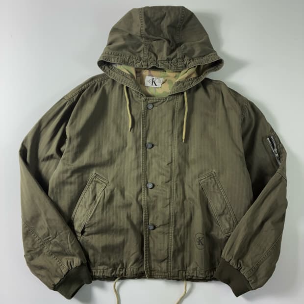 Calvin klein   캘빈 클라인 밀리터리 후드 자켓 