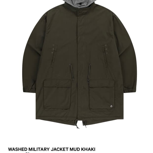 코이세이오 워시드 밀리터리 자켓 머드카키 26fw