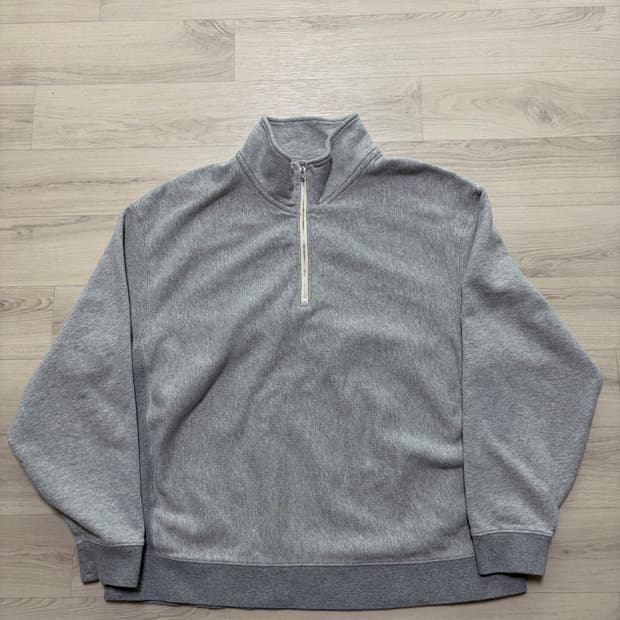 카키스 HEATHER Half Zip pullover 멜란지 그레이 L