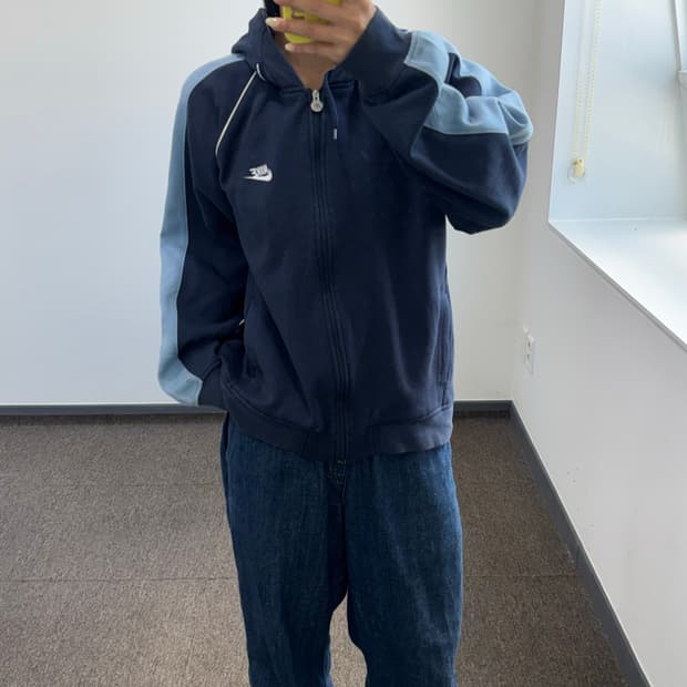 Nike 나이키 네이비 배색 후드집업