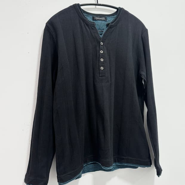 NONE vintage fake layered sleeve