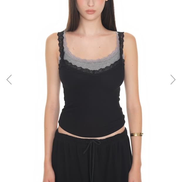 투머치택스 레이어드 레이스 나시