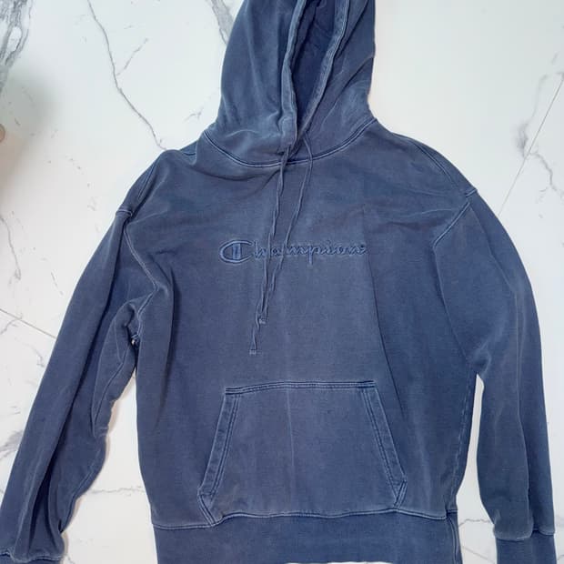 챔피온 후드티 피그먼트 블루 M