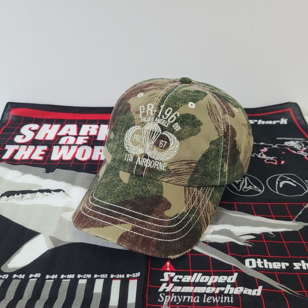 (데드스탁) 90s~00s 폴로 카모 밀리터리 가죽 빈티지 모자 캡 볼캡