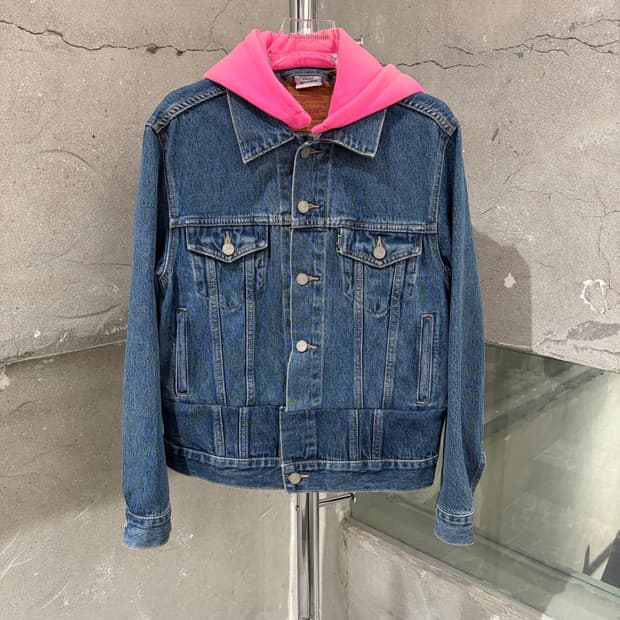 19ss 베트멍 x 리바이스 후드 데님 트러커