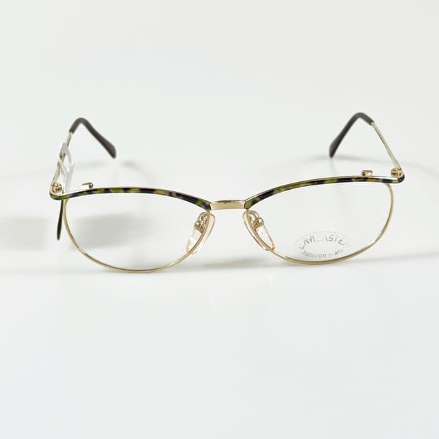 90s 영국제 LAN CASTER 골드 오벌 프레임 빈티지 안경