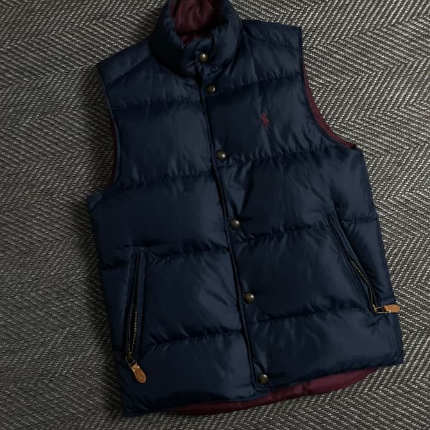 폴로 랄프로렌 포니 로고 양면 다운 베스트y 3478