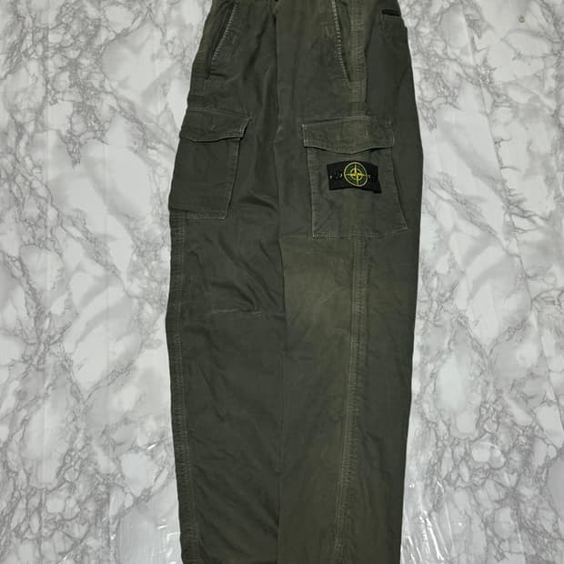 스톤아일랜드 카고 카키 바지