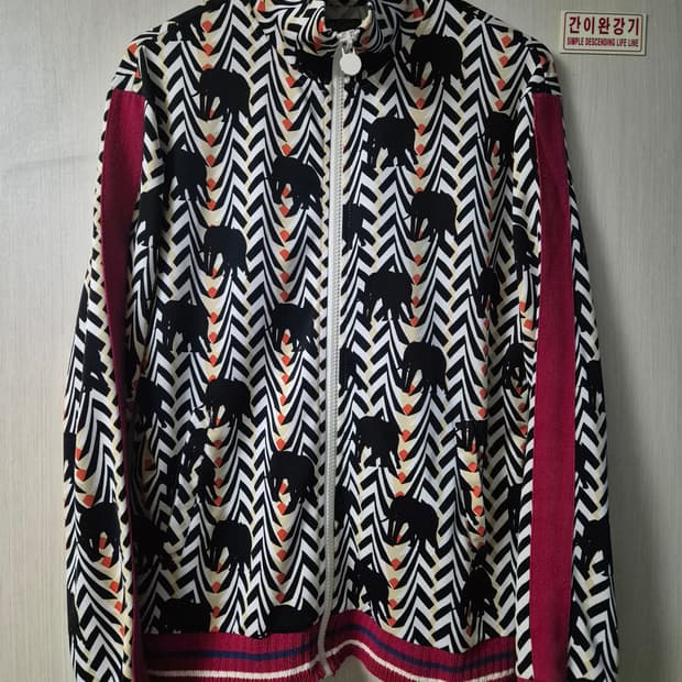빈티지 ZARA MAN 코끼리 패턴 집업 자켓 L