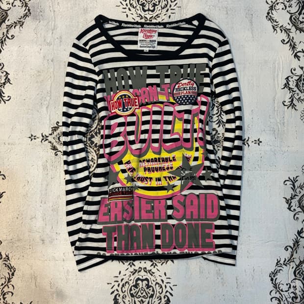 Y2K Kitsch Stripe Printing long sleeve