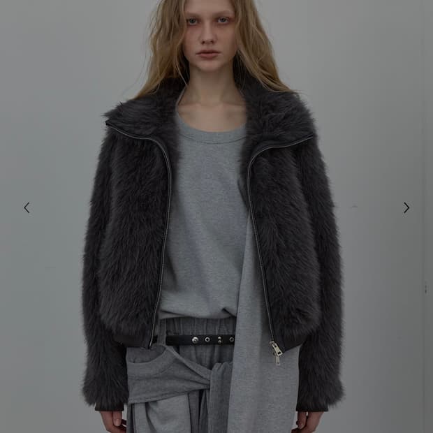 LCDC 그레이 퍼 자켓 NEW FUR ZIP-UP JACKET
