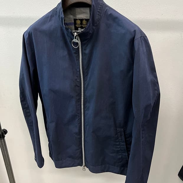 105) 바버 네이비 왁스자켓 