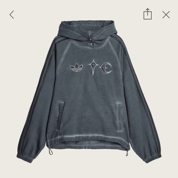 떠그클럽 아디다스 콜라보 후디 차콜 블랙 