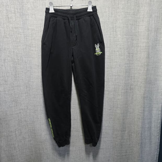 라이프워크 블랙 조거 트레이닝 바지 