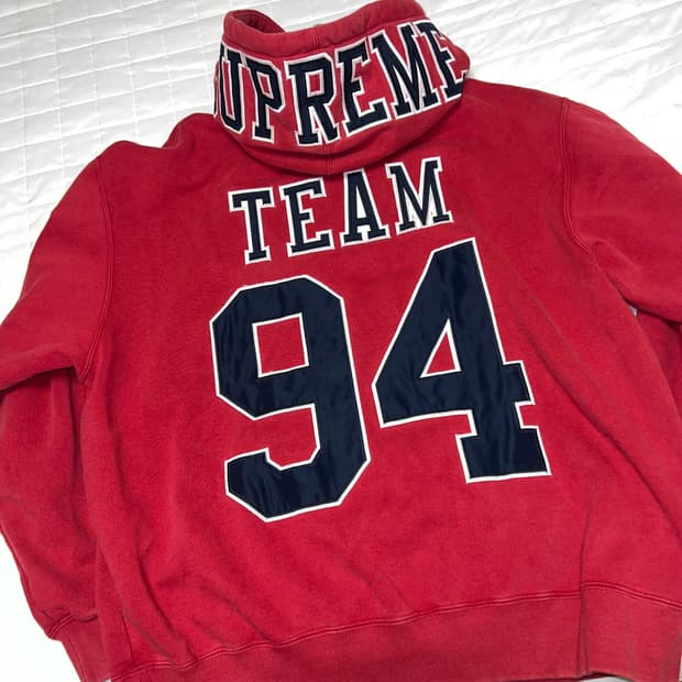 슈프림 팀 94 레드 후드 L