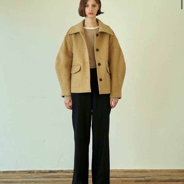 라르고 하프 코트 베이지