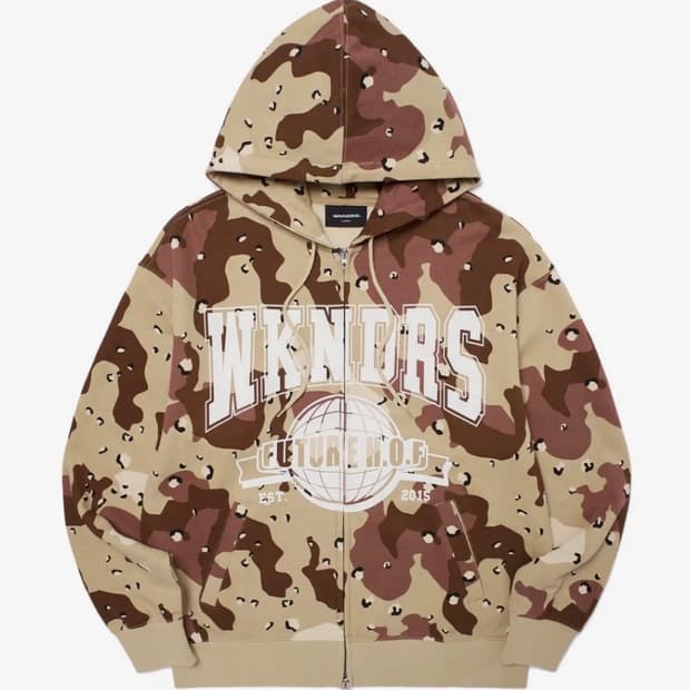 위캔더스 카모 후드집업 베이지 L