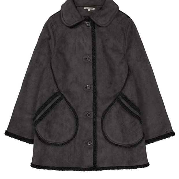 코이세이오 라운드 카라 스웨이드 자켓 (차콜,1size)