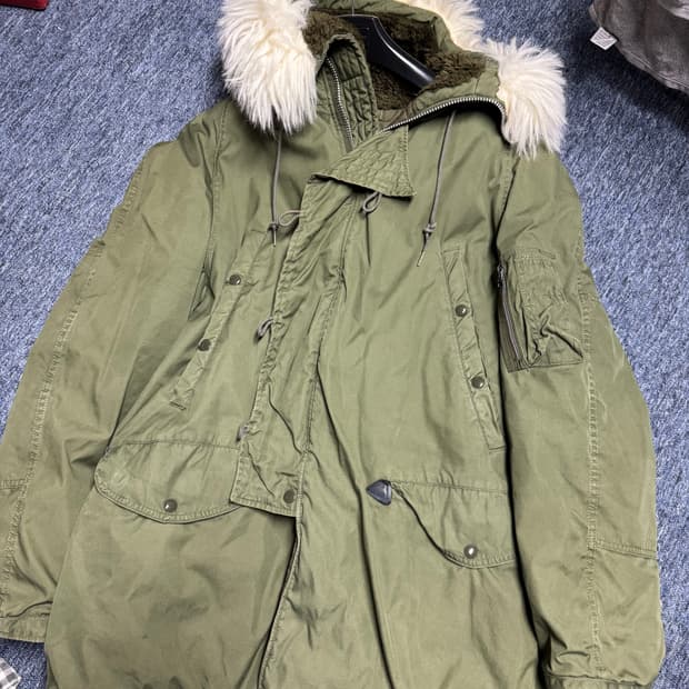 Schott N3B OD 쇼트 올리드 드랩 라지