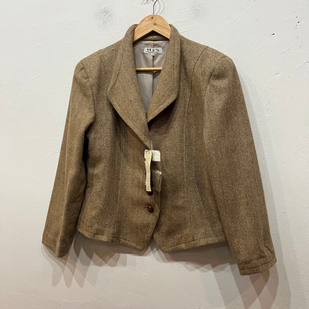 M&K JPN 헤링본 울 자켓 우먼즈 