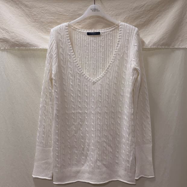 브랜디멜빌 짜임 브이넥니트