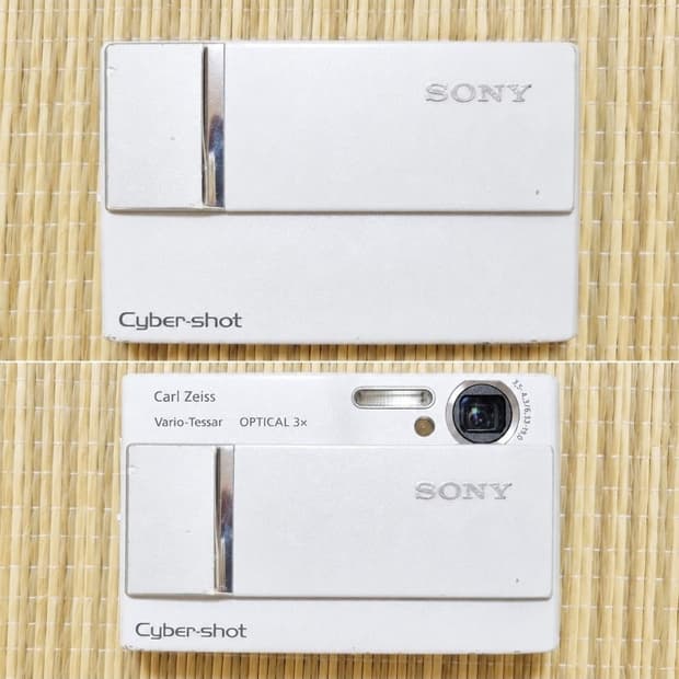 일본 소니 빈티지디카 화이트컬러 작례ok 사이버샷 DSC T10