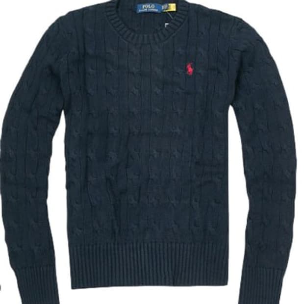 폴로 케이블 꽈배기 니트