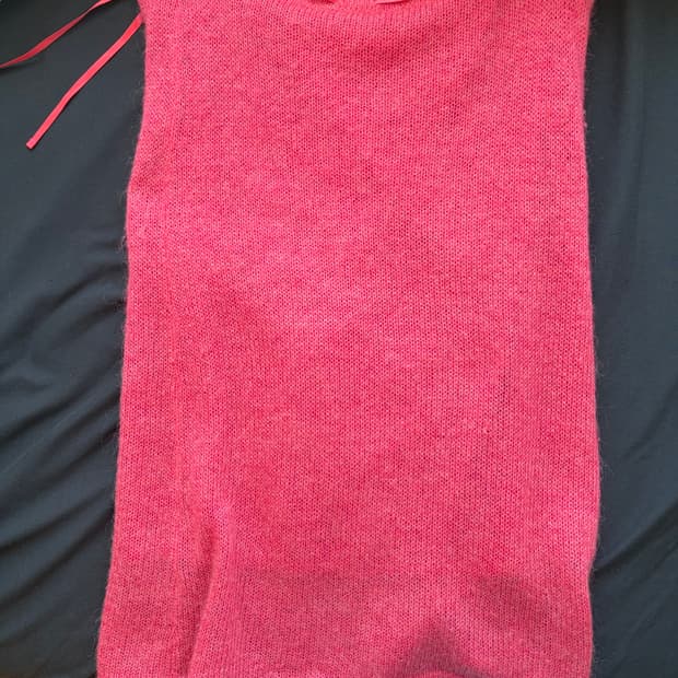 vintage knit mid skirt