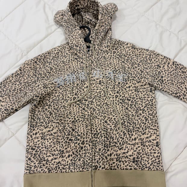 베메클 베어 걸 호피 후드집업