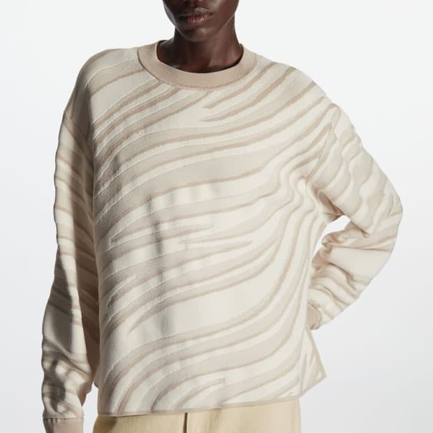 코스 지브라 자카드 니트 / 여성 니트/ 여자 니트 